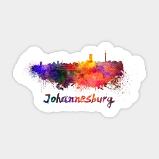 Johannesburg skyline in watercolor Sticker